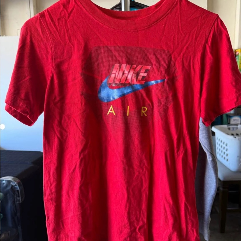 Nike Red Tee with White Swoosh